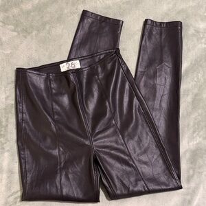 We The Free Black Faux Leather Pants